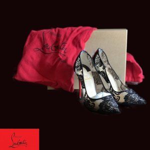 Unique, almost new condition, Christian Louboutin Black Lace Follies